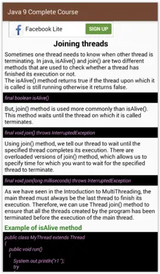Java 9 Complete Course android App screenshot 0