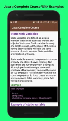 Java 9 Complete Course android App screenshot 10